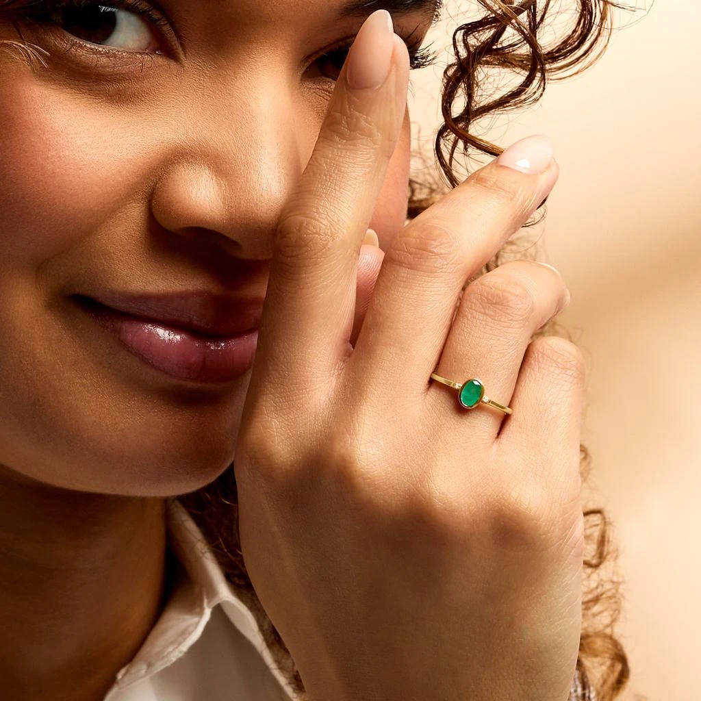 Ross-Simons Ross-Simons Emerald Ring in 14kt Yellow Gold 6