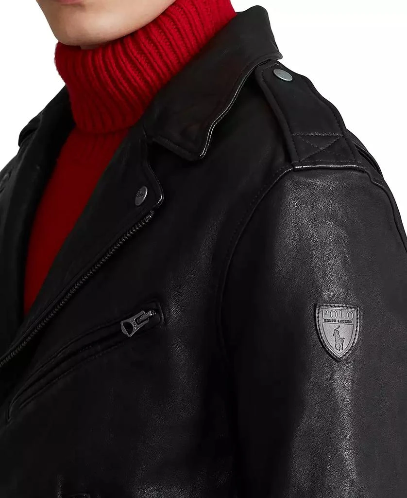 Ralph Lauren Men's Iconic Leather Motorcycle Jacket 6