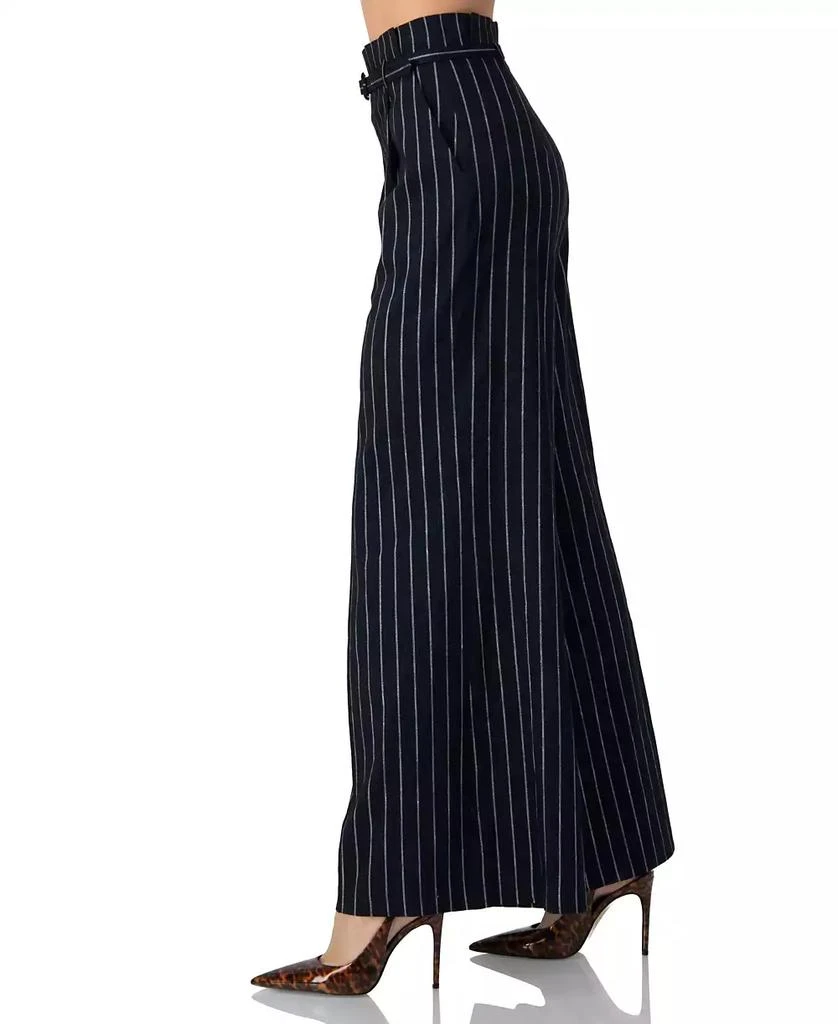 Ivonne Women
s Striped Wide-Leg Trousers with Belt 3