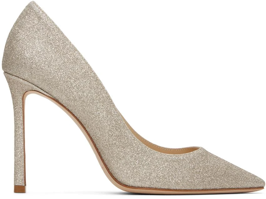 Jimmy Choo Silver Romy 100 Heels 1
