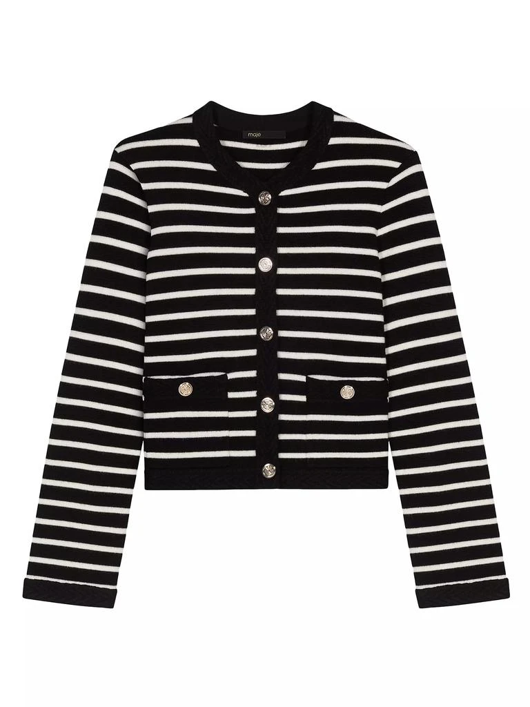 Maje Striped Cardigan 1