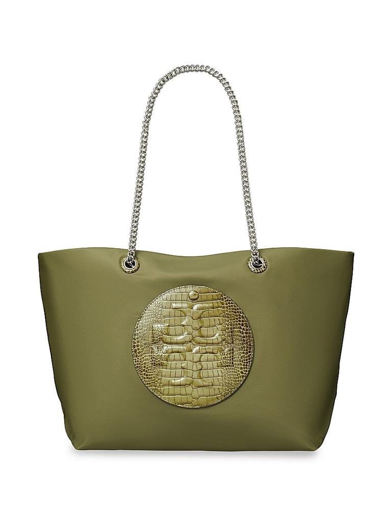 Tory Burch Embroidered Canvas Shopping Bag - Tote Bags