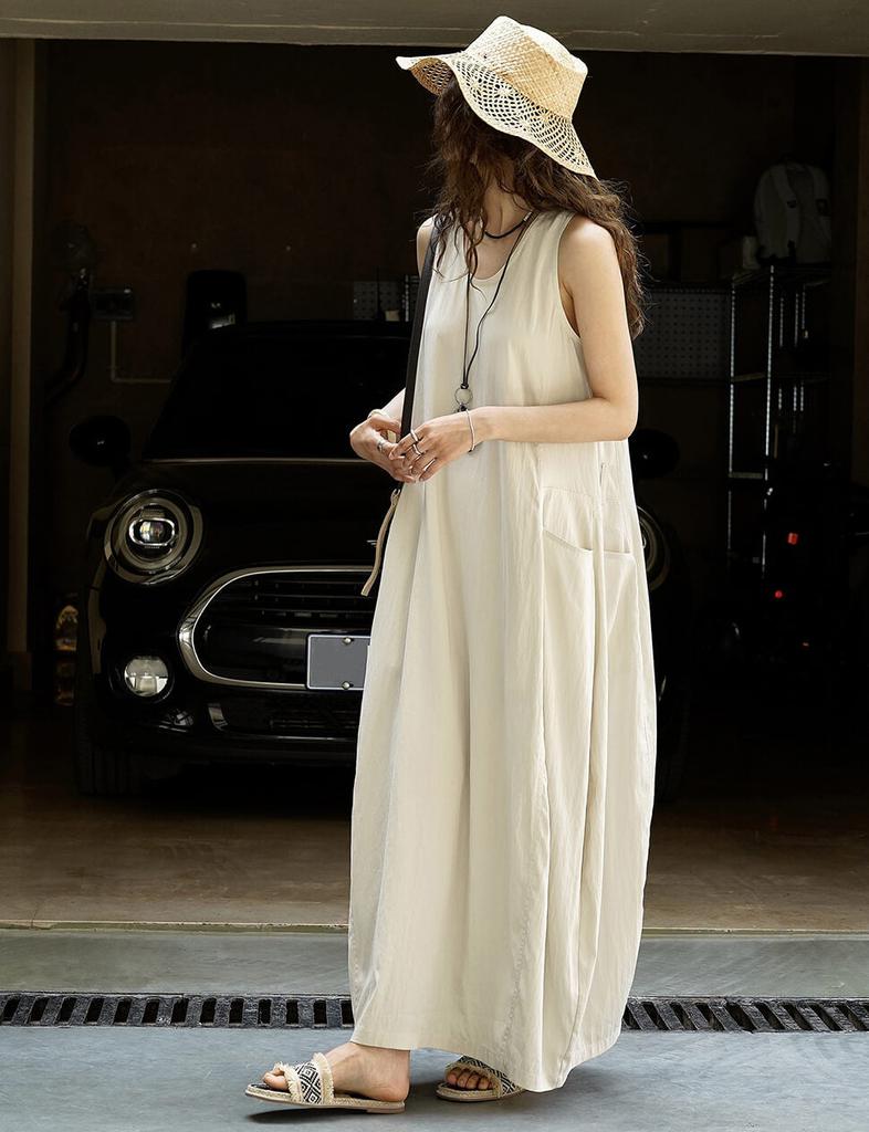 Pixie Market Beige Parachute Dress-PREORDER
