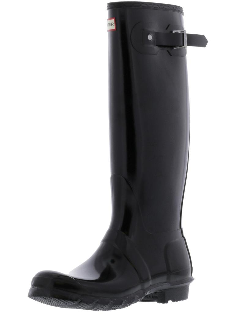 Hunter Womens Original Tall Gloss Rain Boots - Black