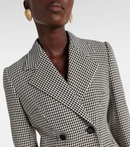 Dolce 
Gabbana Houndstooth wool-blend blazer 4