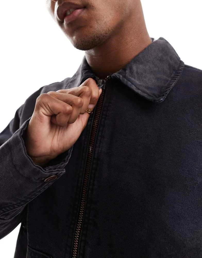 Weekday Weekday Alvaro relaxed jacket with front pockets in washed black 3