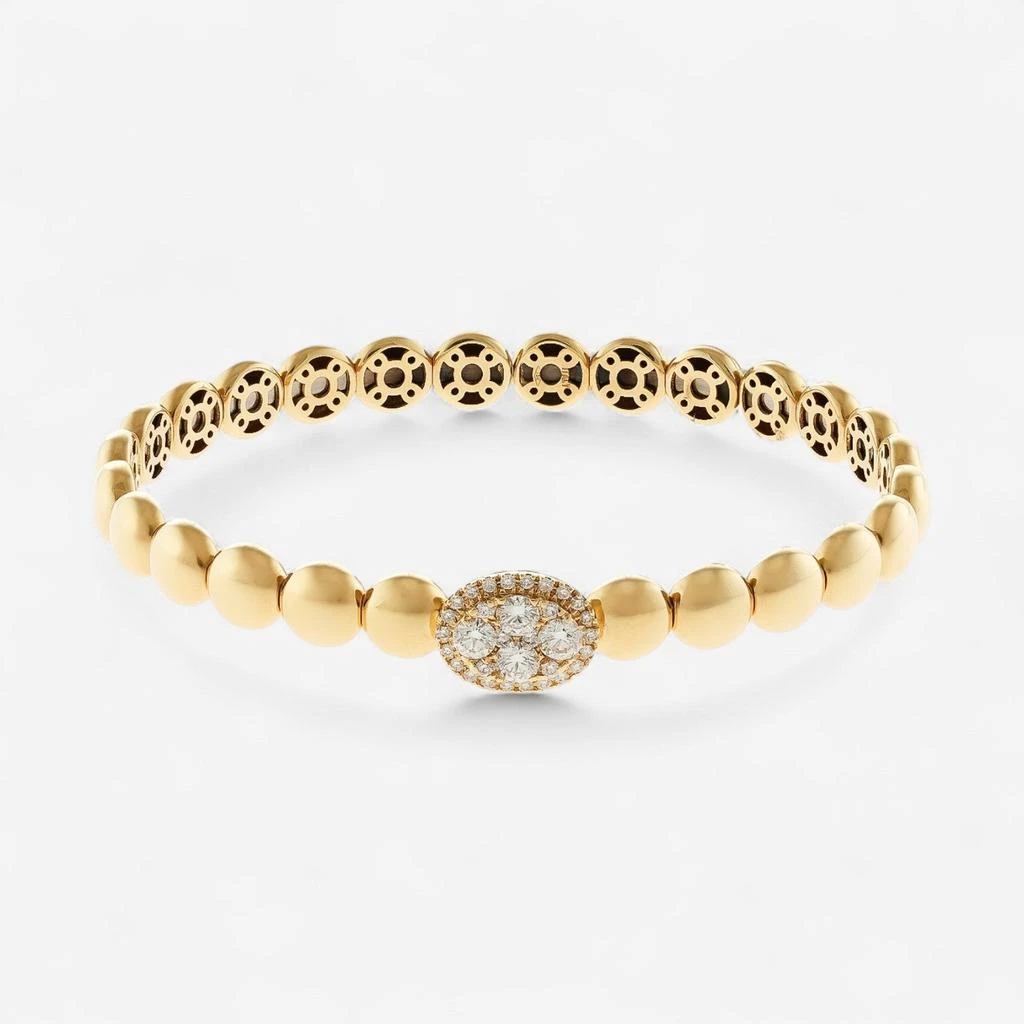Alberto Milani Alberto Milani Via Senato 18K Yellow Gold Diamond Cuff Bracelet G0043E-6.5