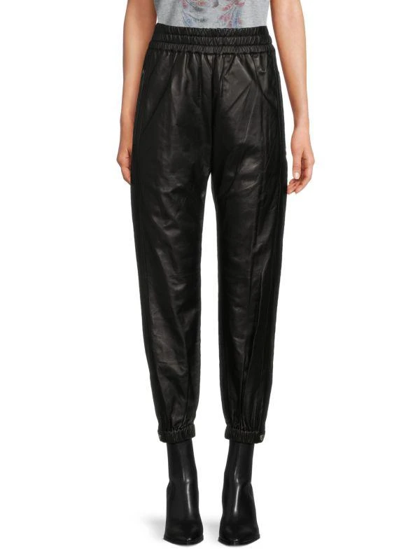 Alexander McQueen Leather Cropped Joggers 1