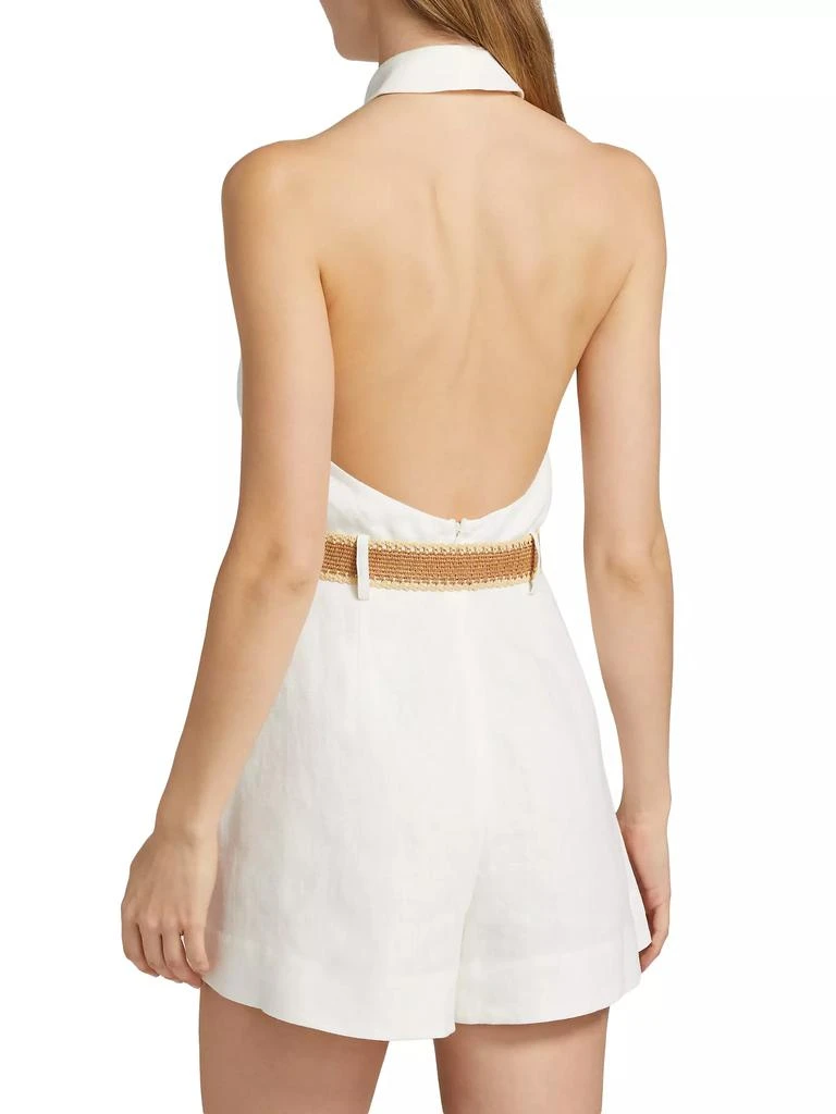 Zimmermann Acacia Linen Halter Romper 5