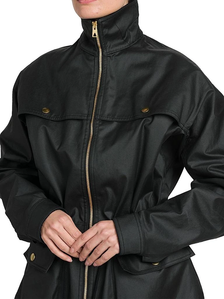 Bottega Veneta Coated Cotton Short Parka Jacket 7