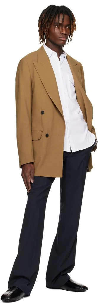 Dries Van Noten Tan Wool & Mohair Blazer 4