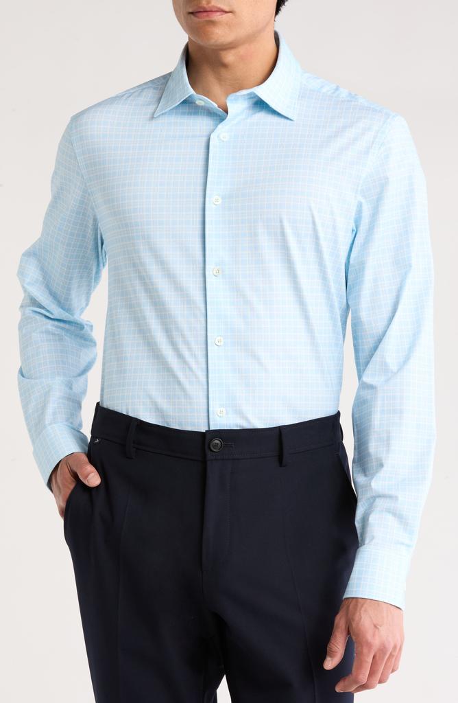 BUGATCHI James Grid Print Button-Up Shirt