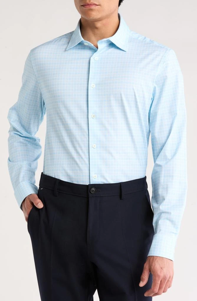 BUGATCHI James Grid Print Button-Up Shirt 1