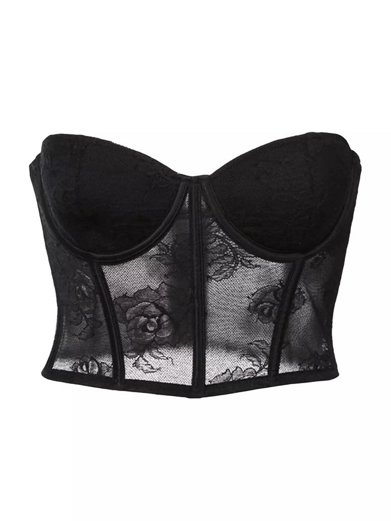 Fleur du Mal Bouquet Lace Bustier Top