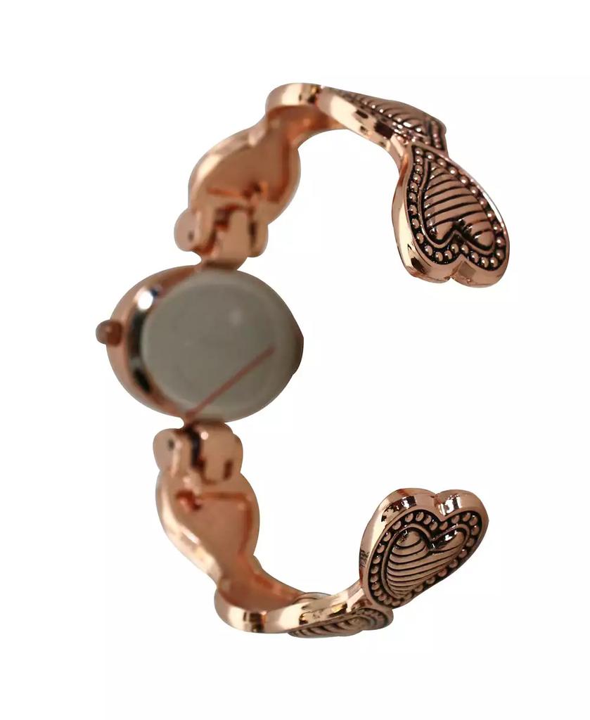 Olivia Pratt Rose Gold Heart Details Bangle Women Watch
