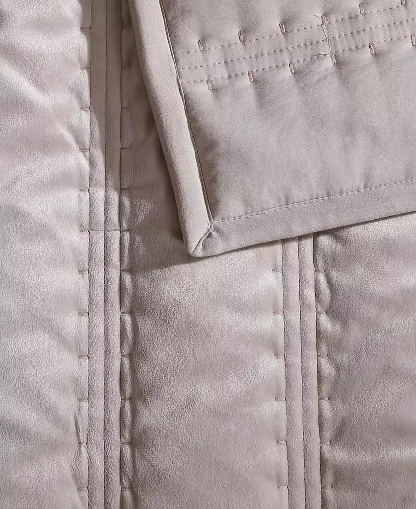 Vera Wang Linear Stitch Velvet 3-Pc. Quilt Set 5