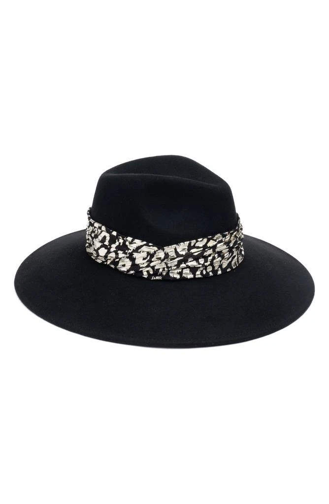 Eugenia Kim Metallic Trim Wool Fedora Hat 1