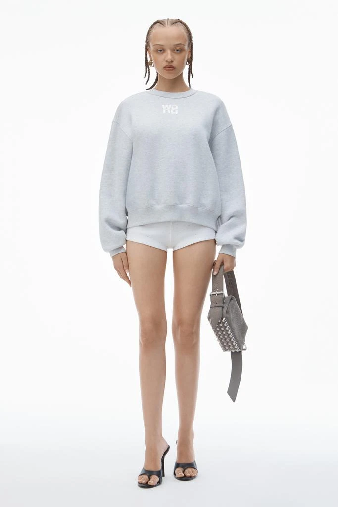 Alexander Wang PUFF LOGO SWEATSHIRT IN STRUCTURED TERRY 4