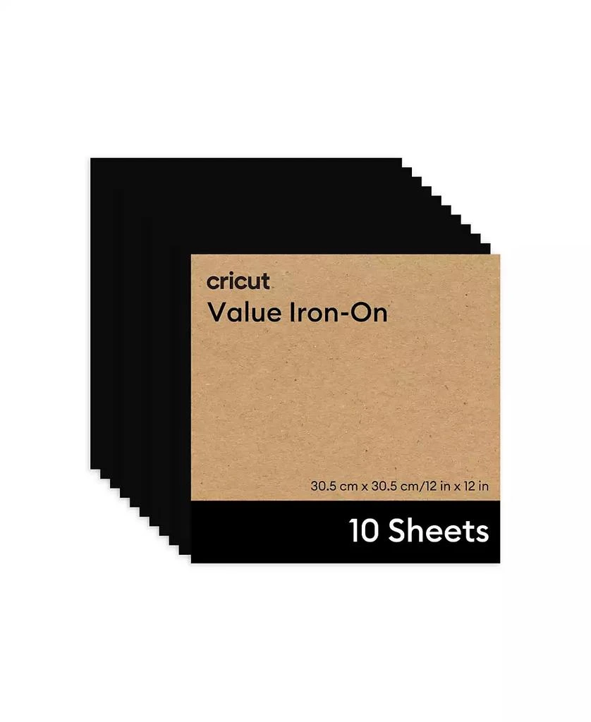 cricut Value Iron-on Heat Transfer Vinyl Sheets - 12 in x 12 in, 10 ct