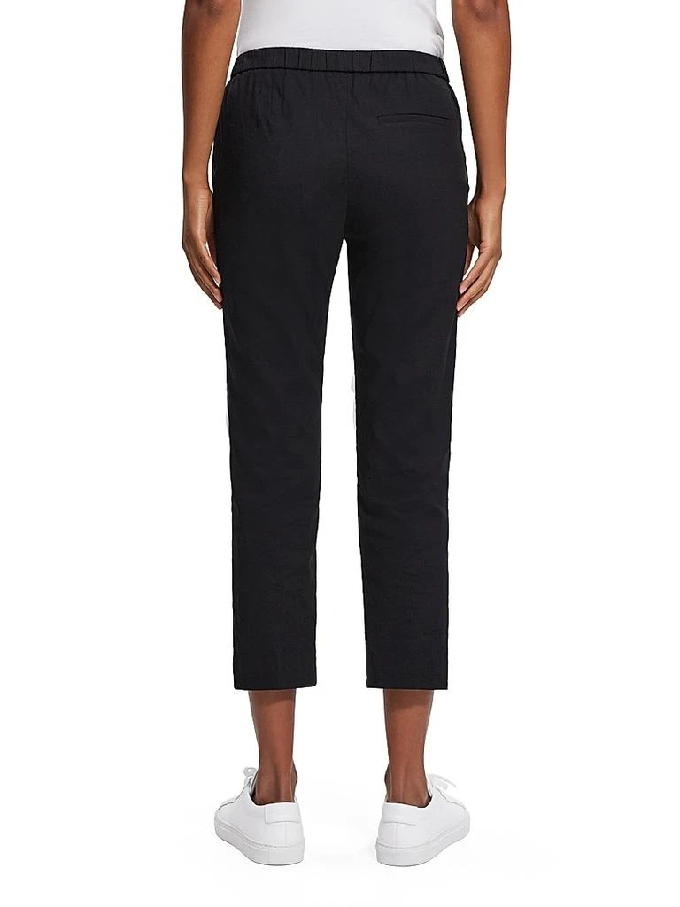 Theory Treeca Linen Pull-On Crop Pants 5