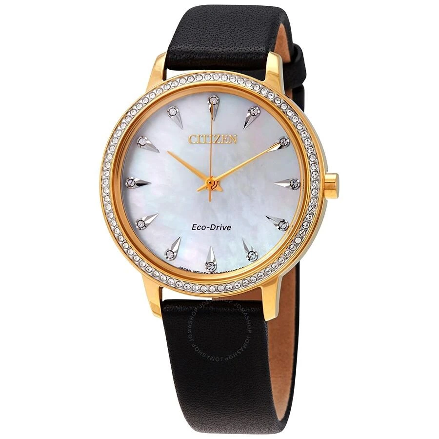 Citizen Silhouette Crystal Mother of Pearl Dial Ladies Watch FE7042-07D 1