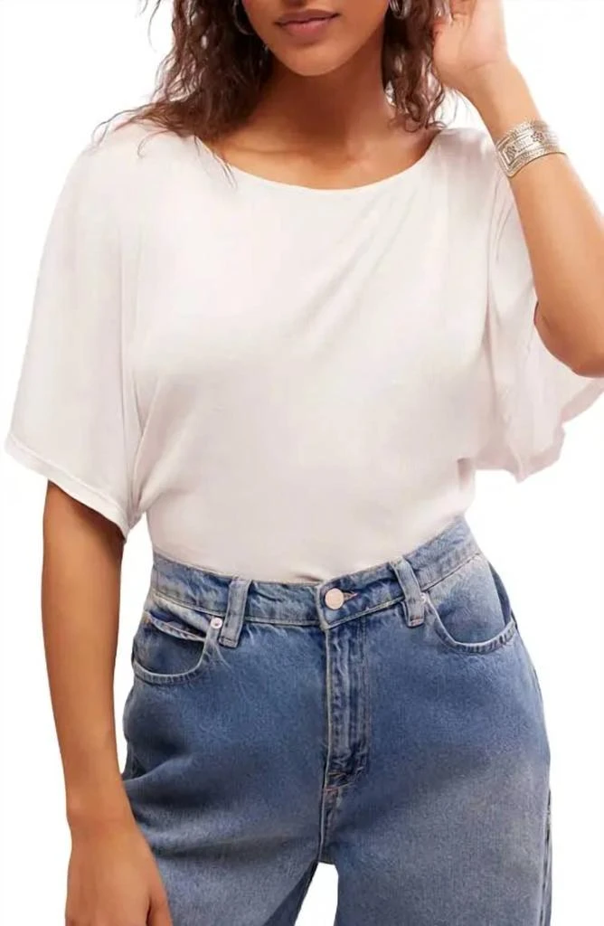 Free People Homebody Tee Bodysuit In Ivory