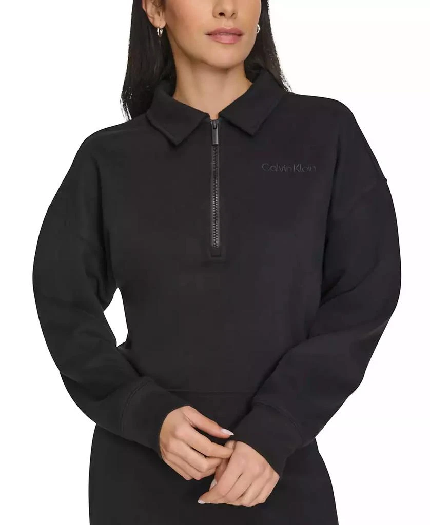 Calvin Klein Performance Women's Logo Half-Zip Cozy Fleece Sweatshirt 1