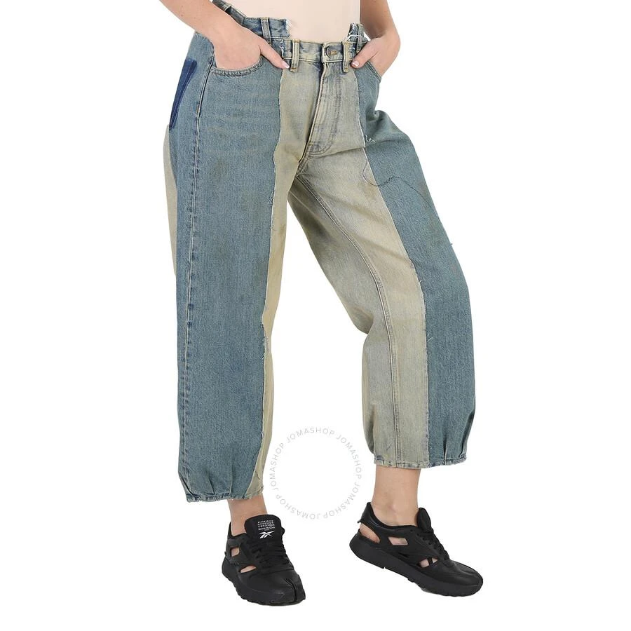 MAISON MARGIELA Dirty Denim Panelled Cut-Out Detailed Jeans 3