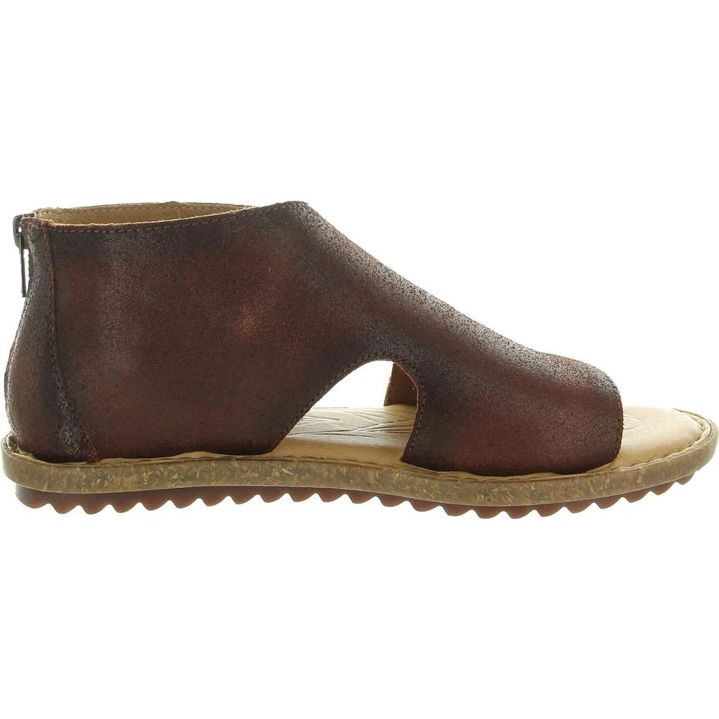 Born Womens Zipper Leather Flatform Sandals 2
