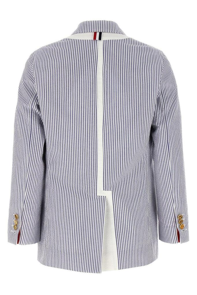 Thom Browne Thom Browne Single-Breasted Seersucker Blazer