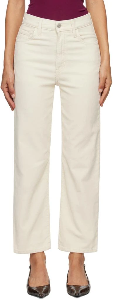 Levi's Off-White Ribcage Straight Ankle Jeans 1