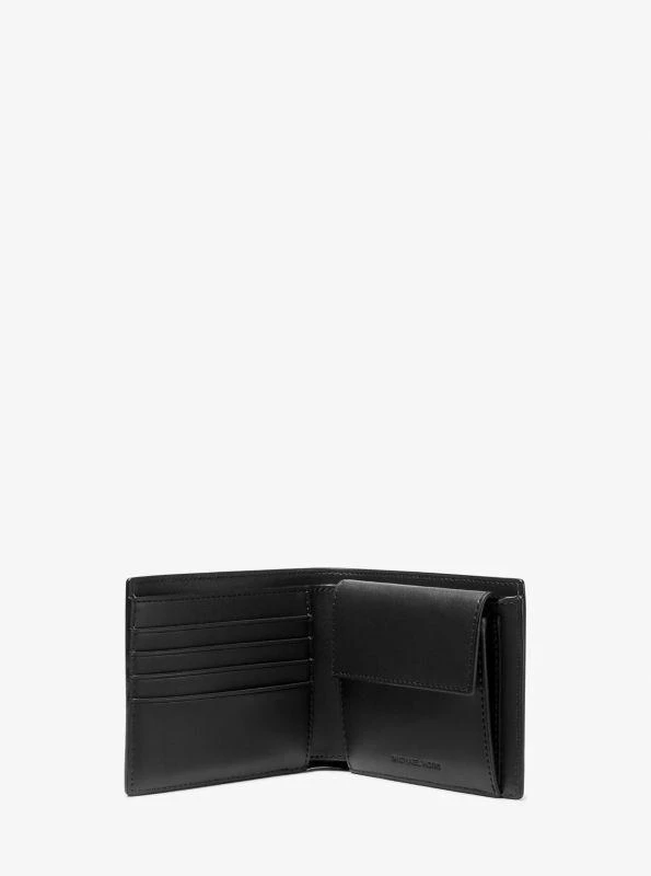 Michael Kors Hudson Pebbled Leather Billfold Wallet With Coin Pouch 2