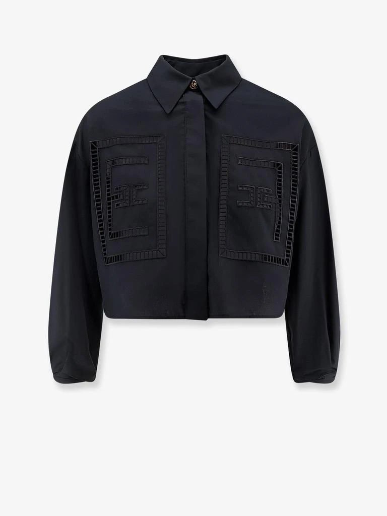 ELISABETTA FRANCHI Kemeja cotton shirt with embroidery 1