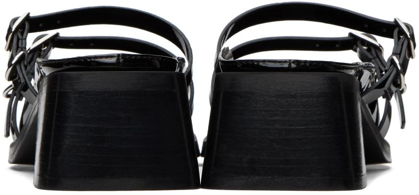 Justine Clenquet Black Andie Patent Mules 2