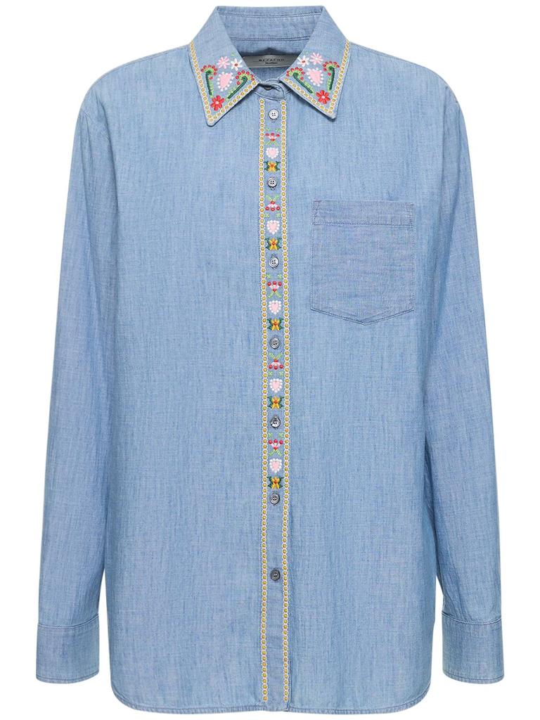 WEEKEND MAX MARA Udine Embellished Denim Shirt