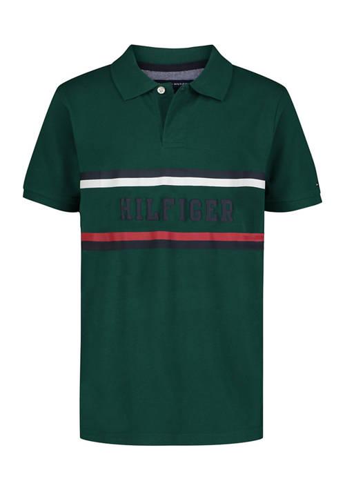 Tommy Hilfiger Hilfiger Boys 8 20 Global Chest Logo Polo Shirt