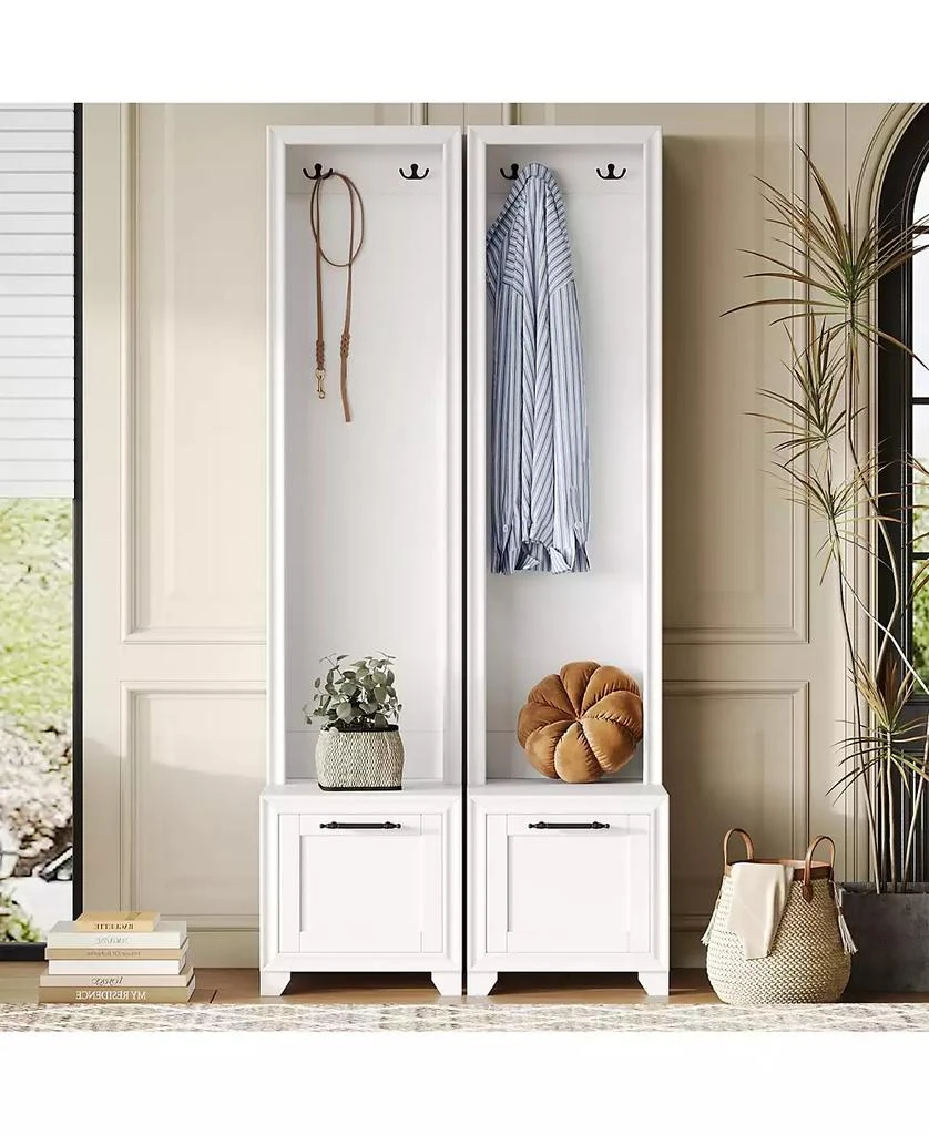 Streamdale Furniture Hall Tree Set of 2 - Entryway Coat Rack 
Bench 2