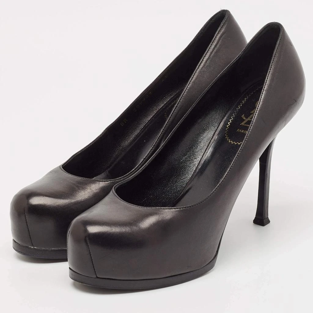 Yves Saint Laurent Yves Saint Laurent Black Leather Tribtoo Pumps Size 41 2