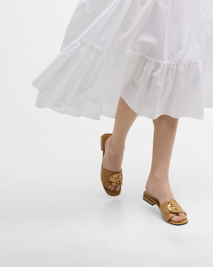 Tory Burch Patos Disc Leather Slide Sandals 2
