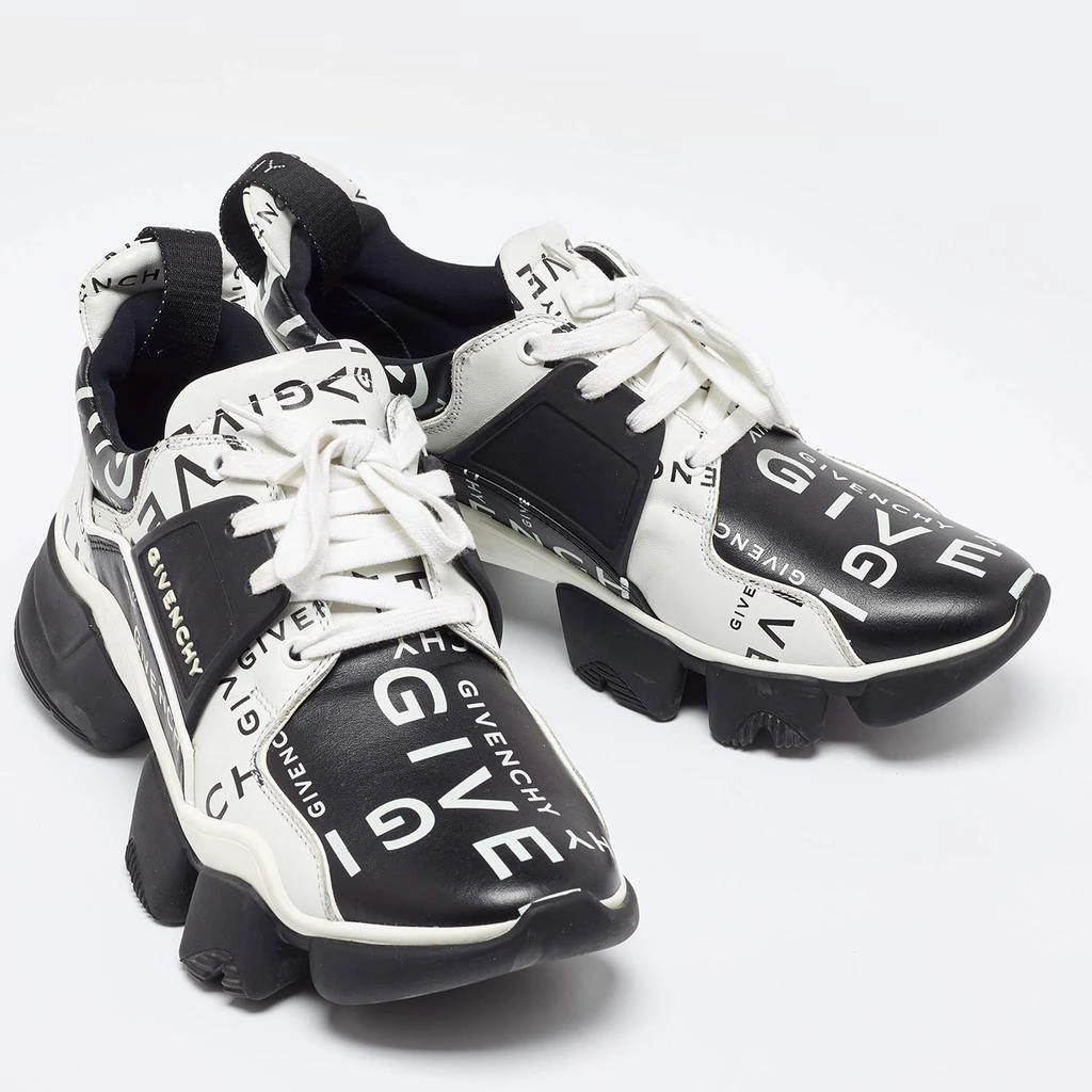 Givenchy Givenchy Black/White Logo Print Leather Jaw Sneakers Size 41 4