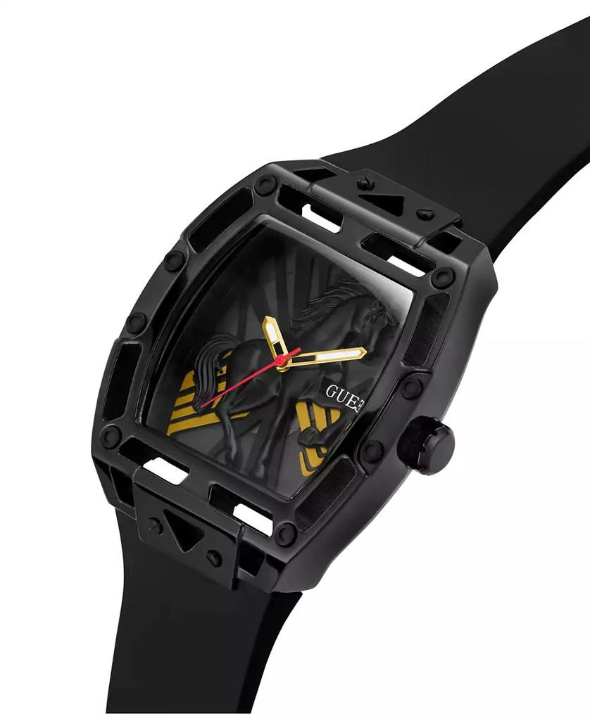 GUESS Men's Black Silicone Analog Watch, 44mm 5
