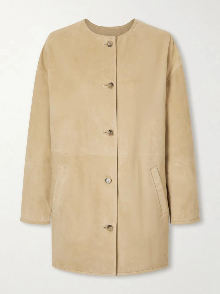 Loulou de Saison Waren Paneled Suede Jacket - Beige