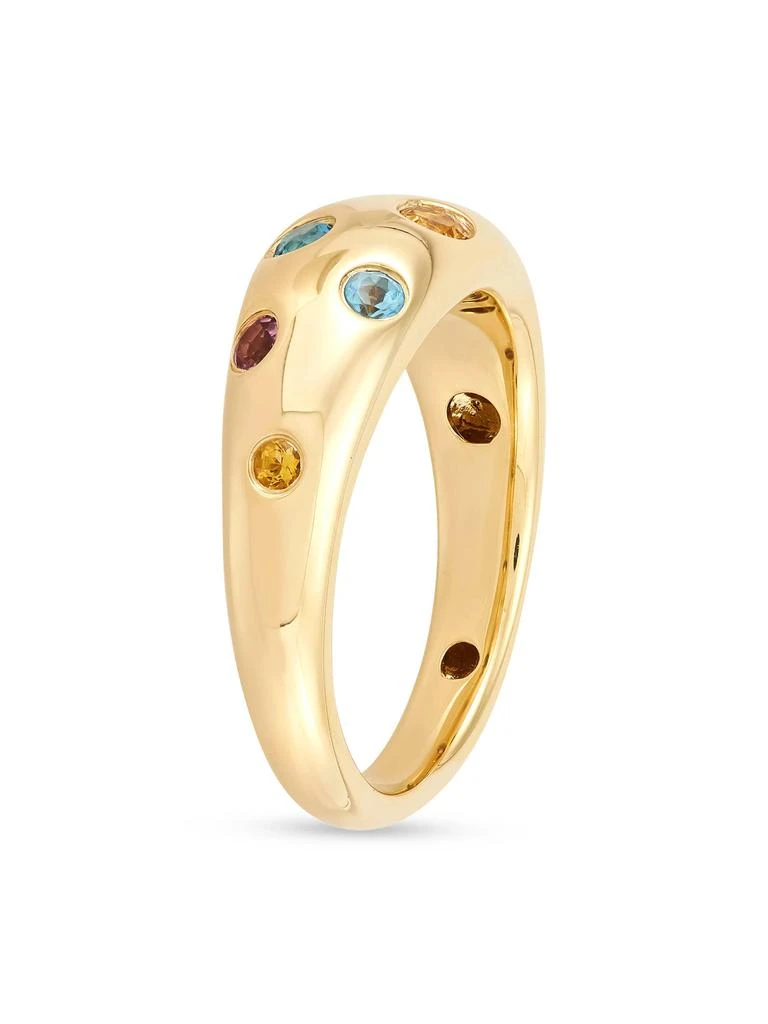 Saks Fifth Avenue 14K Yellow Gold 
Multicolor Stone Dome Ring 2
