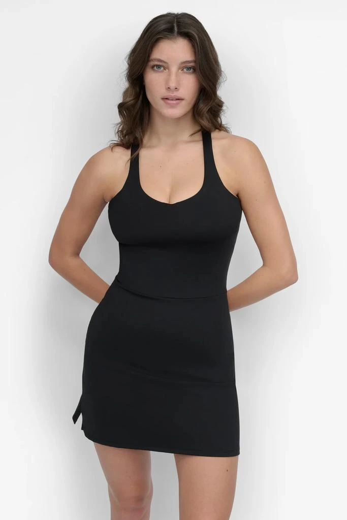 DKNY V-NECK RACERBACK TENNIS DRESS WITH BUILT IN BRA 4