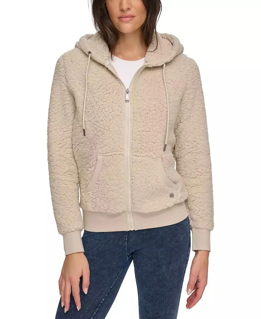 Marc New York by Andrew Marc Women's Faux Fur Zip Up Hoodie Jacket 1