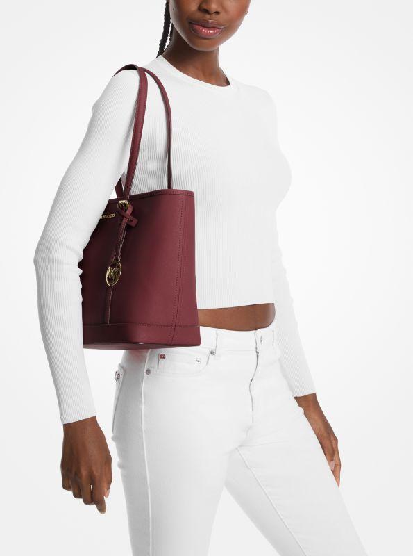 michael_kors Jet Set Travel Small Saffiano Leather Top-Zip Tote Bag