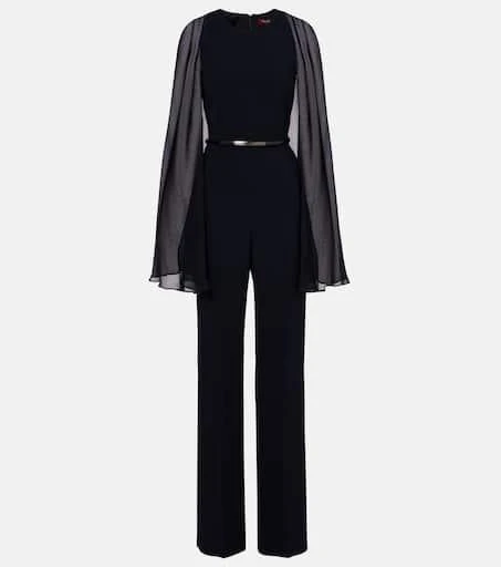 Max Mara Vertice caped cady jumpsuit 1