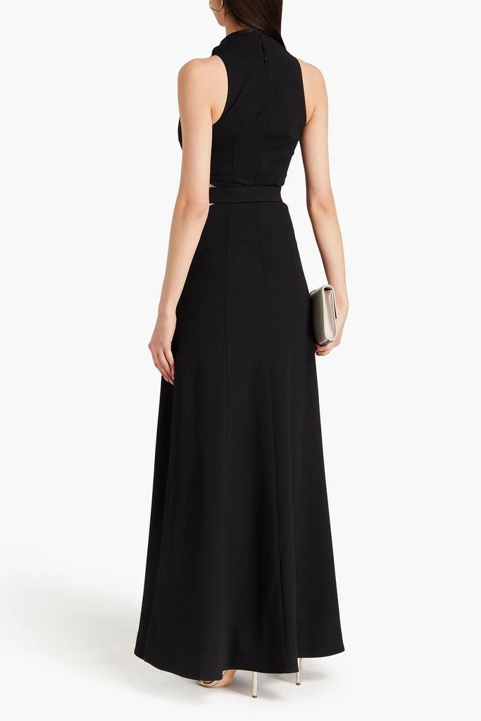 NICHOLAS Ellianna belted cutout crepe gown 3