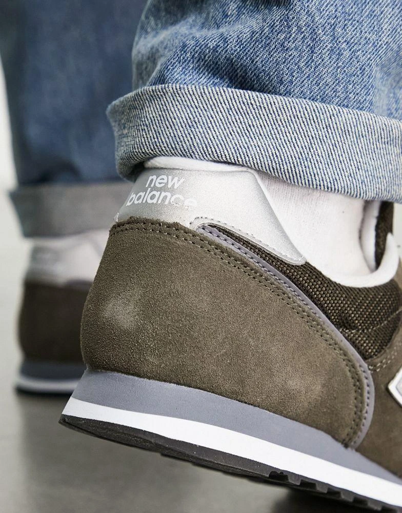 New Balance New Balance 373 trainers in khaki and off white 3
