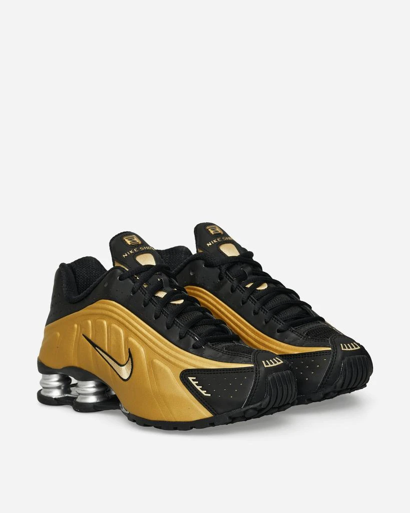NIKE Women's Shox R4 Sneakers Black / Metallic Gold 3